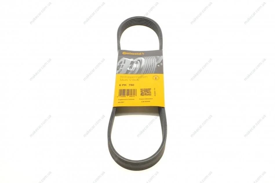 <strong>Пас поліклиновий VW Polo/Skoda Fabia 1.9SDI/TDI 01 CONTITECH 6PK780 (фото 1)</strong>