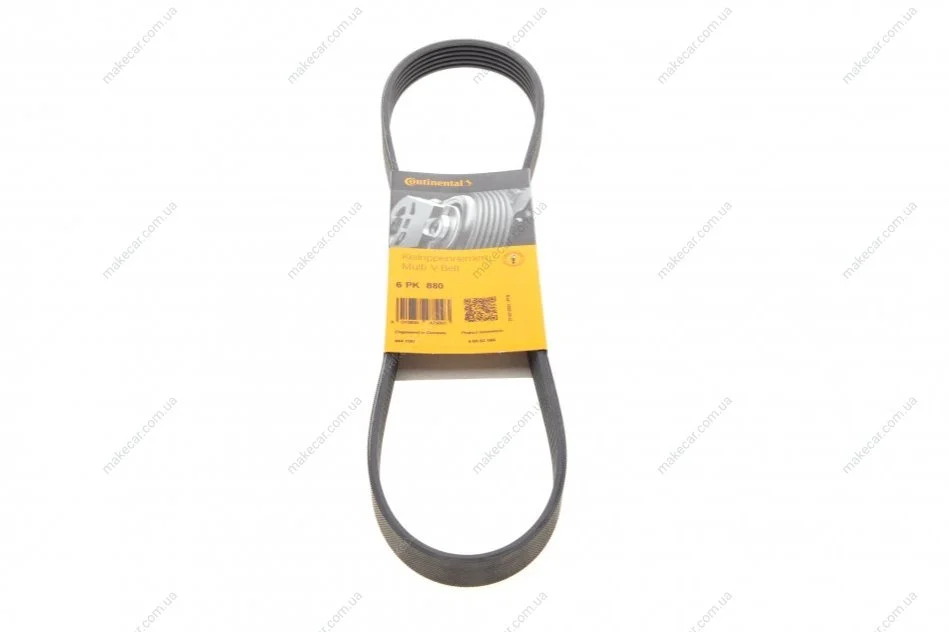 <strong>Пас поліклиновий на Toyota Yaris 1.0 10- CONTITECH 6PK880 (фото 1)</strong>