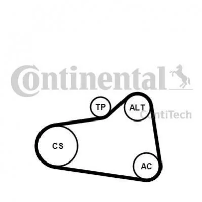 <strong>Комплект (ремінь+ролики) CONTITECH 6PK905EXTRAK1 (фото 1)</strong>