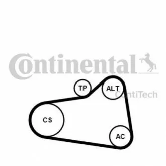 Комплект (ремінь+ролики) для CONTITECH 6PK905EXTRAK1 фото товару