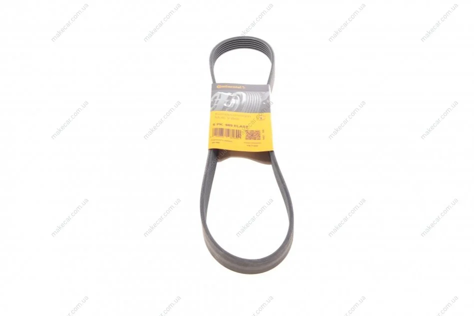 <strong>Пас поліклиновий VW Polo/Up 11-/Skoda Fabia 14-/Se CONTITECH 6PK989ELAST (фото 1)</strong>