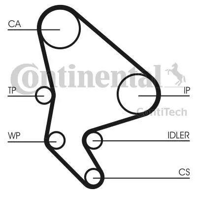 <strong>Комплект пасу ГРМ Citroen C5/C8/Ulysse/Peugeot 406 CONTITECH CT1037K2 (фото 1)</strong>
