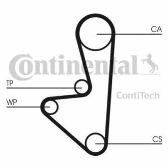 Комплект ременя ГРМ для Fiat, Lancia, Citroen, Peugeot CONTITECH CT607K1 фото товару