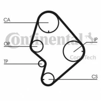 Комплект ременя ГРМ для Toyota CONTITECH CT723K1 фото товару