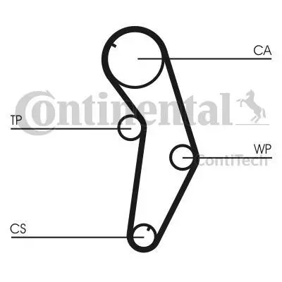 <strong>Комплект пасу ГРМ Mitsubishi Colt/Lancer 1.6 16V 9 CONTITECH CT841K1 (фото 1)</strong>