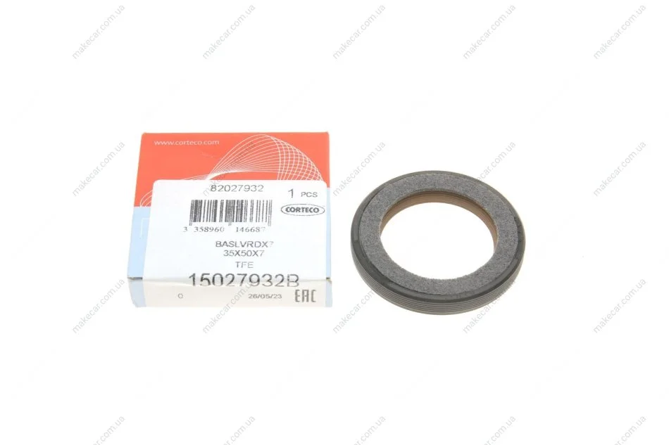 <strong>Сальник двигуна FRONT FORD, PSA 35X50X7/AW RD PTFE (вир-во Corteco) CORTECO 15027932B (фото 1)</strong>