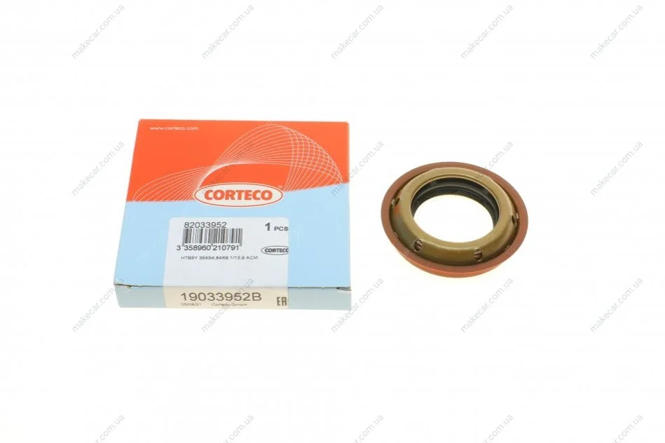 <strong>Сальник піввісі VW T5 3.2 V6 04-09 (35x54.84x8.1/1 CORTECO 19033952B (фото 1)</strong>