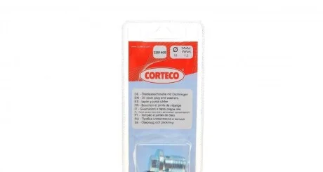 Пробка піддону двигуна для Opel, Alfa Romeo, Fiat, Lancia, Saab CORTECO 220140S фото товару