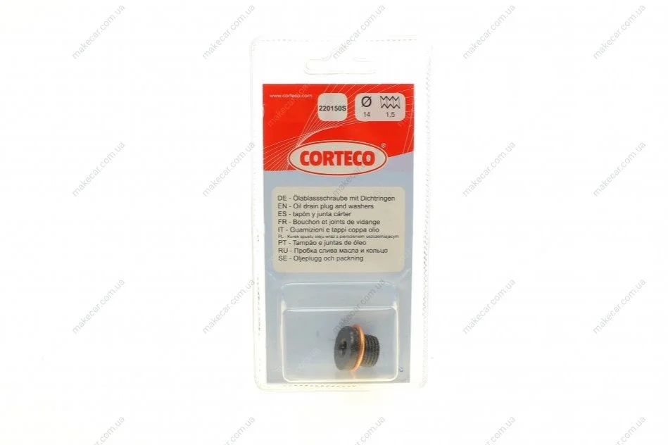 <strong>Болт зливного отвору масляного піддона CORTECO 220150S (фото 1)</strong>