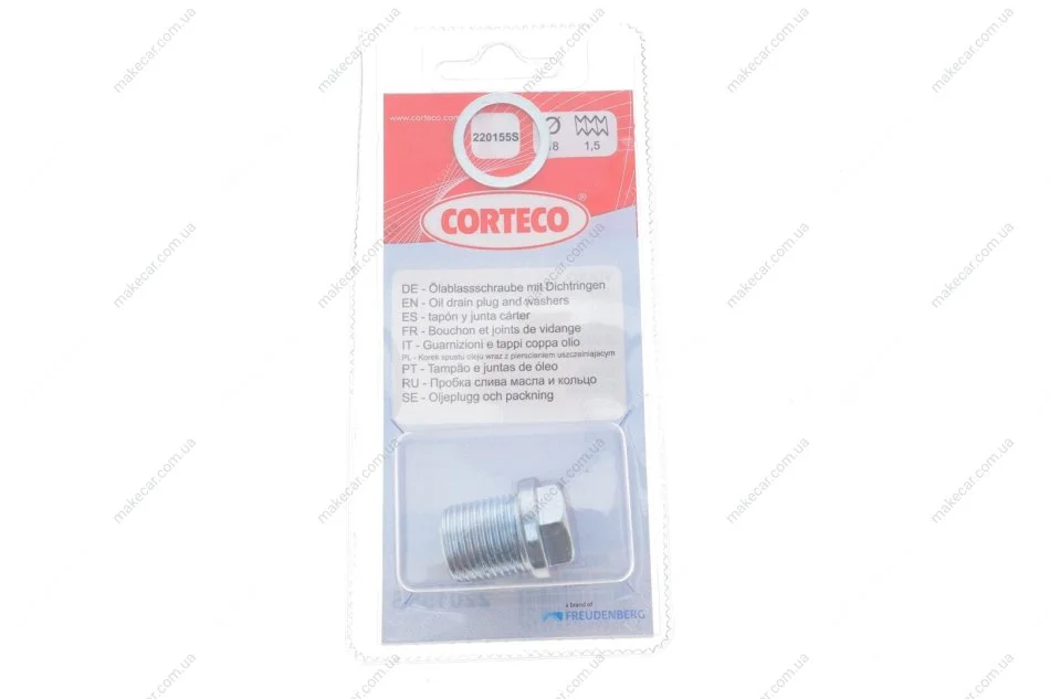 <strong>Пробка піддону двигуна CORTECO 220155S (фото 1)</strong>