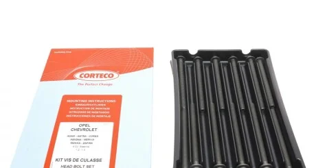 Комплект болтів, головка циліндра (12 шт) для Opel, Vauxhall, Chevrolet CORTECO 49362990 фото товару