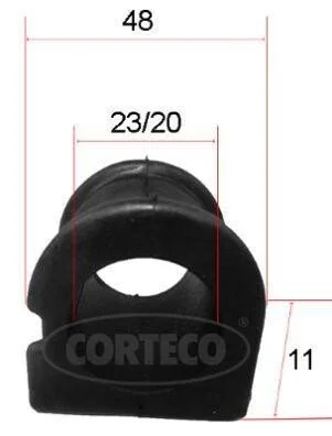 <strong>TOYOTA втулка стабілізатора Yaris -05 CORTECO 49371588 (фото 1)</strong>