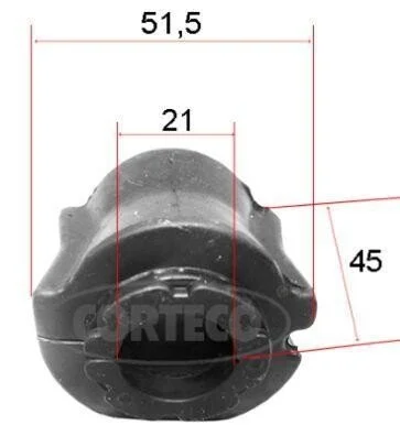<strong>FIAT втулка передн.стабілізатора Fiorino 08- 21mm CORTECO 49371817 (фото 1)</strong>