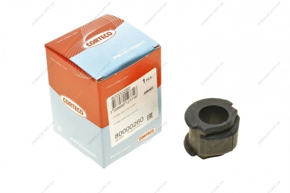 <strong>Втулка стабілізатора переднього Audi 80 -96 (23.5mm) CORTECO 80000260 (фото 1)</strong>