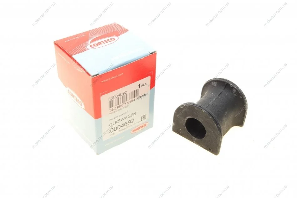 <strong>Подушка стабілізатора перед. T5 03- внутр.(21mm) CORTECO 80004692 (фото 1)</strong>