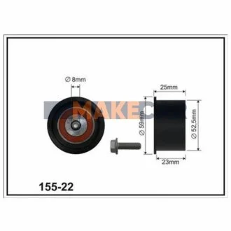 OPEL Натяжной ролик Astra F/G 1,4/1,6 (метал) для CX CX15522 фото товару