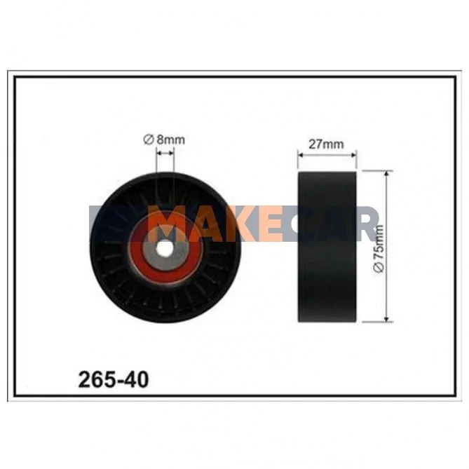 <strong>AUDI Ролик натяжной A4 Allroad B8 3.0 TDI 09-12, A5 (8T3) 2.7 TDI 07-12, A6 C6 (4F2) 2.7 TDI 0-11, VW TOUAREG (7LA, 7L6, 7L7) 3.0 V6 TDI 07-10 CX CX26540 (фото 1)</strong>