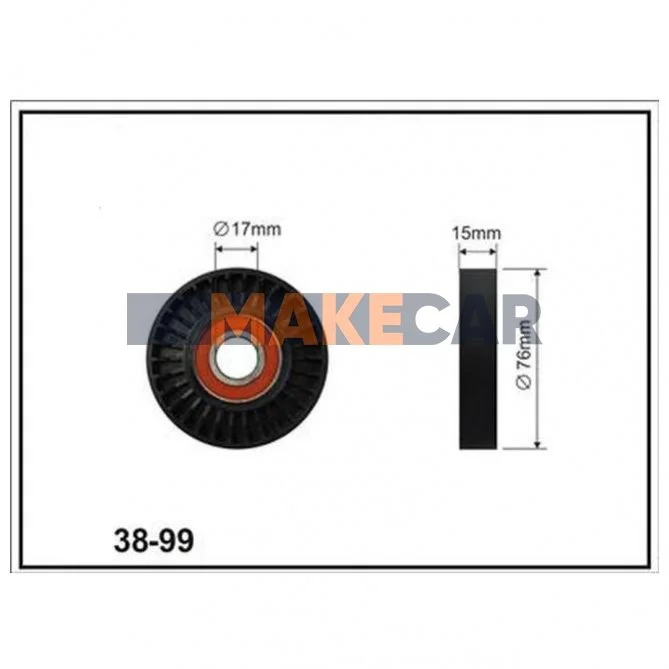 <strong>RANGE ROVER Ролик натяжной(17x77x26)(пл) FreeLander 00- CX CX3899 (фото 1)</strong>
