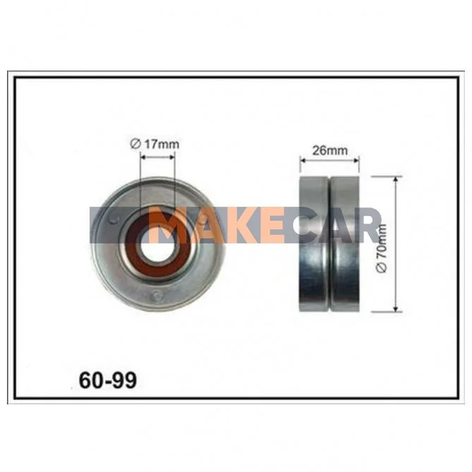 <strong>VW Ролик натяжителя ремня(17X70X26)(пл) Golf,Polo,Vento,Seat CX CX6099 (фото 1)</strong>