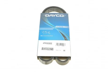 Ремінь поліклиновий для Peugeot, Citroen, Fiat, Ford DAYCO 4PK922EE фото товару