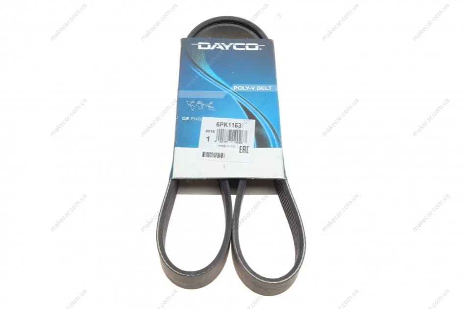 <strong>Ремінь генератора BMW F20/F30/F32 B38/B48 14- DAYCO 6PK1163 (фото 1)</strong>