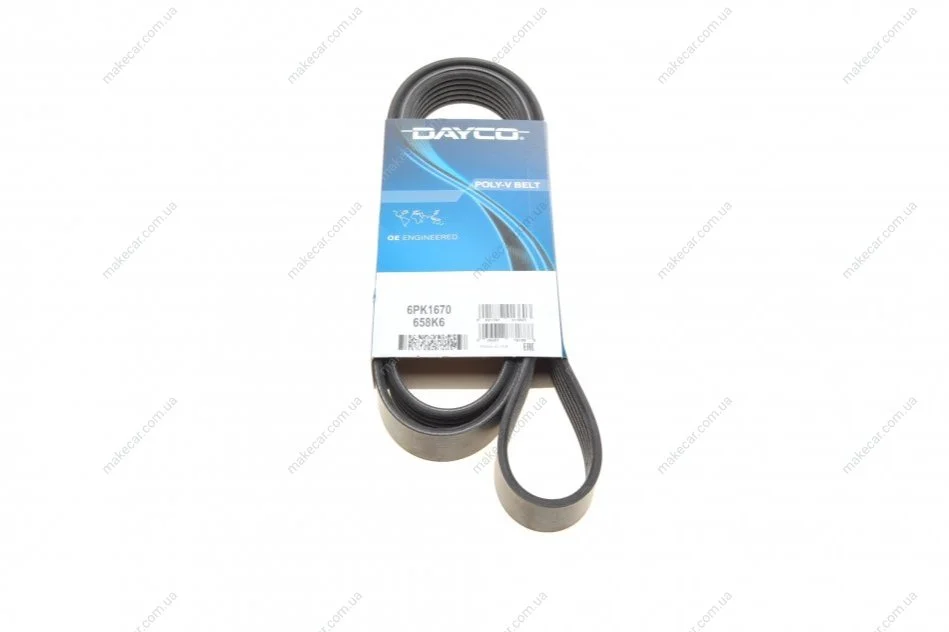<strong>Ремінь генератора Jumper/Ducato/Transit/Boxer 2.2 HDi/MJET/TDCi 06- DAYCO 6PK1670 (фото 1)</strong>