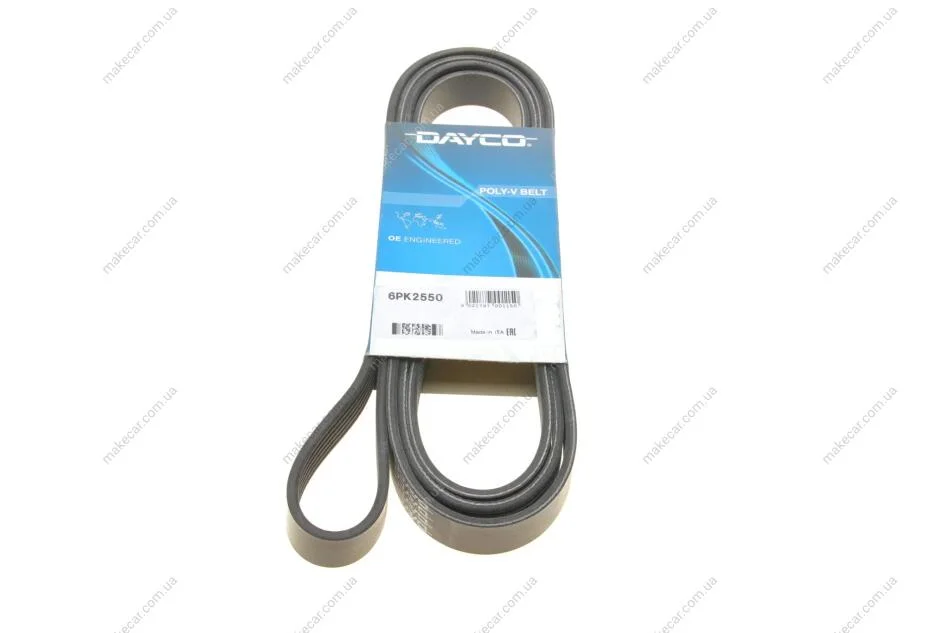 <strong>Ремінь генератора Hyundai Santa Fe 2.0/2.4 10- DAYCO 6PK2550 (фото 1)</strong>