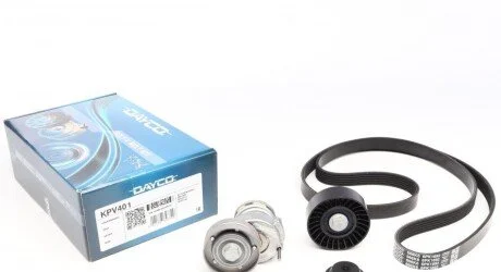 Комплект ременя генератора для Hyundai, Audi, KIA, Volkswagen, Renault DAYCO KPV401 фото товару