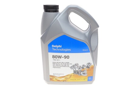 Трансмісійна олива Gear Oil 4 GL-5 80W-90, 5л Delphi 93892553 фото товару