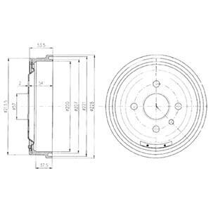 OPEL барабан гальмівний задній 200x35 KADETT D+E 1,2-1,3 Delphi BF151 фото товара