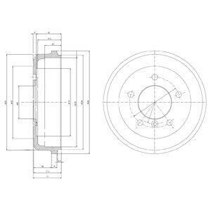 DB барабан гальмівний задній 207-210 230X42 Delphi BF168 фото товару