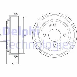 Гальмівний барабан для Hyundai DELPHI BF551 фото товару