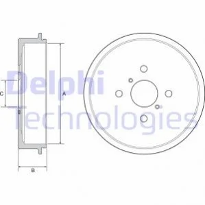 Гальмівний барабан для Toyota DELPHI BF552 фото товару