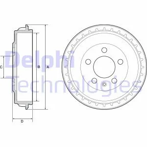Гальмівний барабан для DELPHI BF563 фото товару