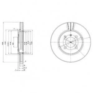 <strong>BMW Диск тормозной передний E30 85- DELPHI BG2347 (фото 1)</strong>