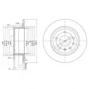 <strong>OPEL Диск тормозной задн. Omega A,Senator B DELPHI BG2381 (фото 1)</strong>