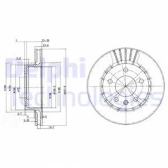 Гальмівний диск для Opel DELPHI BG2384 фото товару