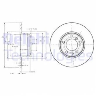Гальмівний диск для BMW DELPHI BG2430 фото товару