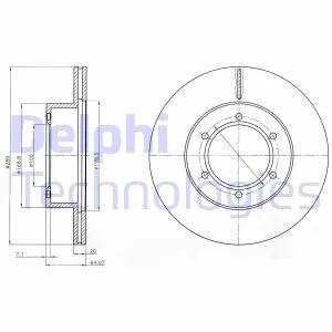 Гальмівний диск для Toyota, Great Wall DELPHI BG2495 фото товару