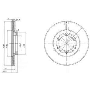 OPEL диск гальмівний передній FRONTERA 91- 257 22 20.6 Delphi BG2524 фото товара