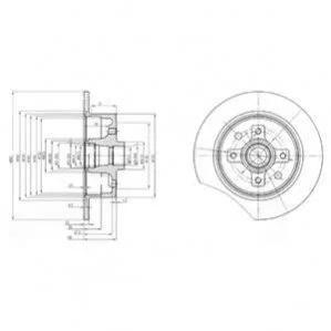 <strong>OPEL Диск тормозной задний Kadett E,Vectra A 2.0 87- DELPHI BG2571 (фото 1)</strong>