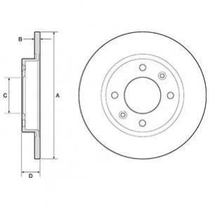 <strong>PEUGEOT Тормозной диск задний 405 DELPHI BG2572 (фото 1)</strong>