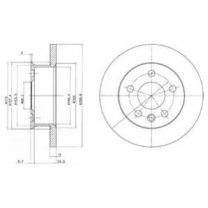 <strong>VW Диск тормозной передний T4 1,9/2,4D 91- DELPHI BG2716 (фото 1)</strong>