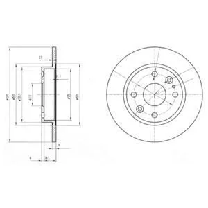 Гальмівний диск для DELPHI BG2803 фото товару