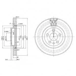 Гальмівний диск для Fiat, Citroen, Peugeot DELPHI BG2844 фото товару