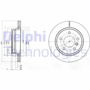 BMW Диск тормозной задн. (вентил.) E36/46 (276*19) для DELPHI BG3041C фото товару