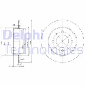 <strong>MITSUBISHI Диск тормозной передн. L300/400,Space Gear DELPHI BG3070 (фото 1)</strong>