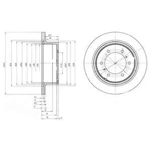 Гальмівний диск для Mitsubishi DELPHI BG3105 фото товару