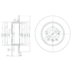 Гальмівний диск для Toyota, Lexus DELPHI BG3183 фото товару