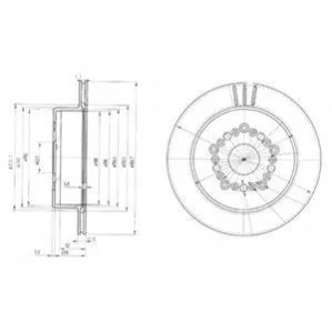 <strong>TOYOTA гальмівний диск перед. (вентил.) Lexus LS400 4.0 94-00Century 5,0 DELPHI BG3230 (фото 1)</strong>